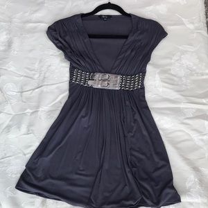 Sky Grey Mini Dress
